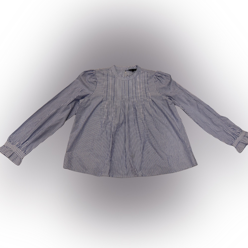 Like-New Banana Republic Blue Striped long sleeve Blouse
